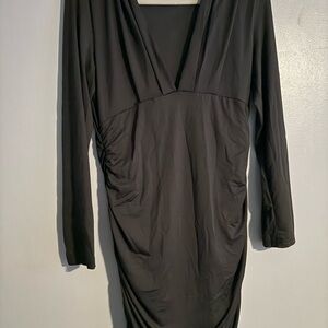 Elegant Black Long Sleeve Dress